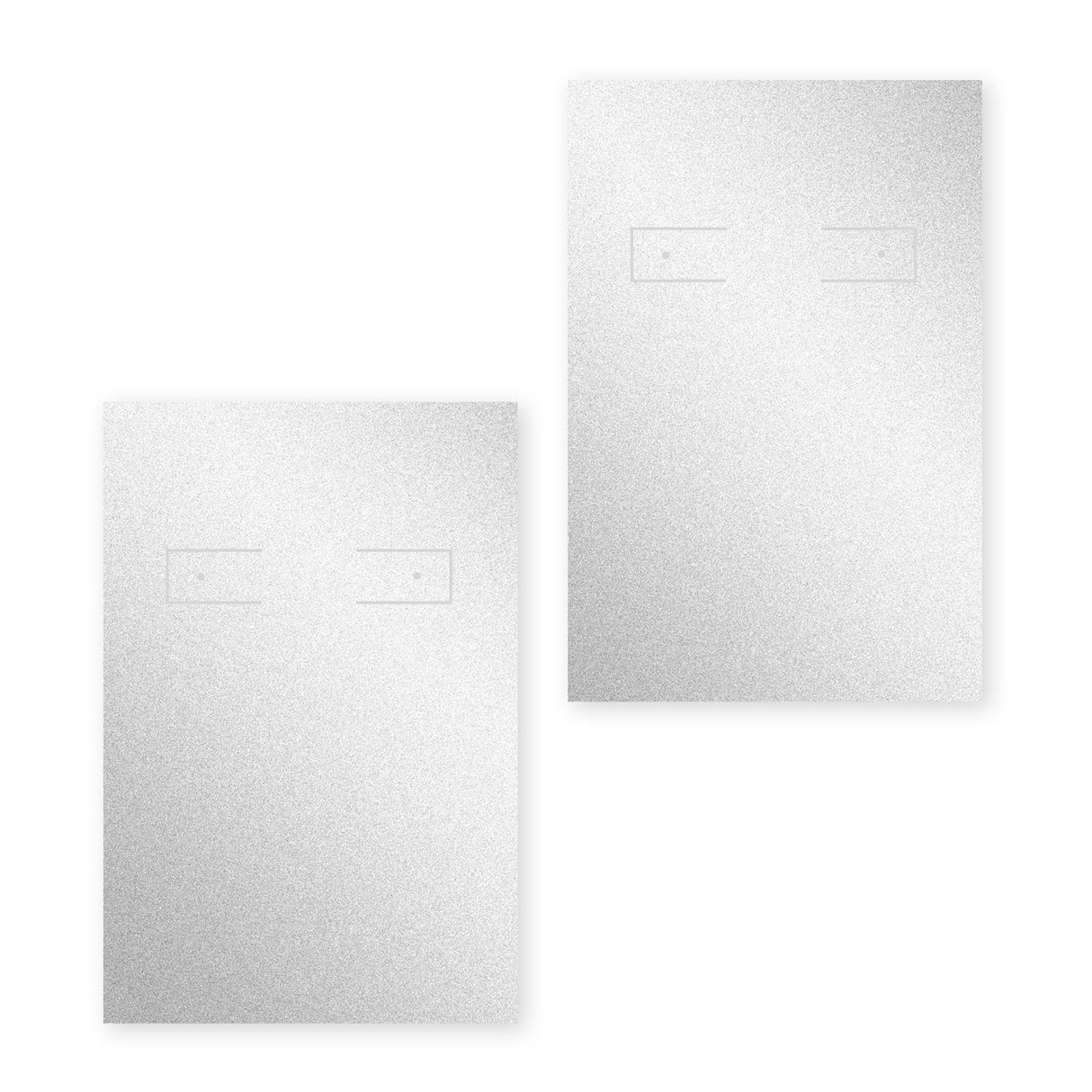 Shimmer Silver Hoop Earring Card 2" x 3"