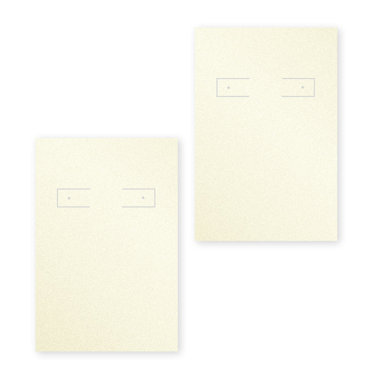 Shimmer White Gold Hoop Earring Card 2" x 3"