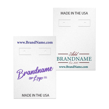 Shimmer White Hoop Earring Card 2" x 3"