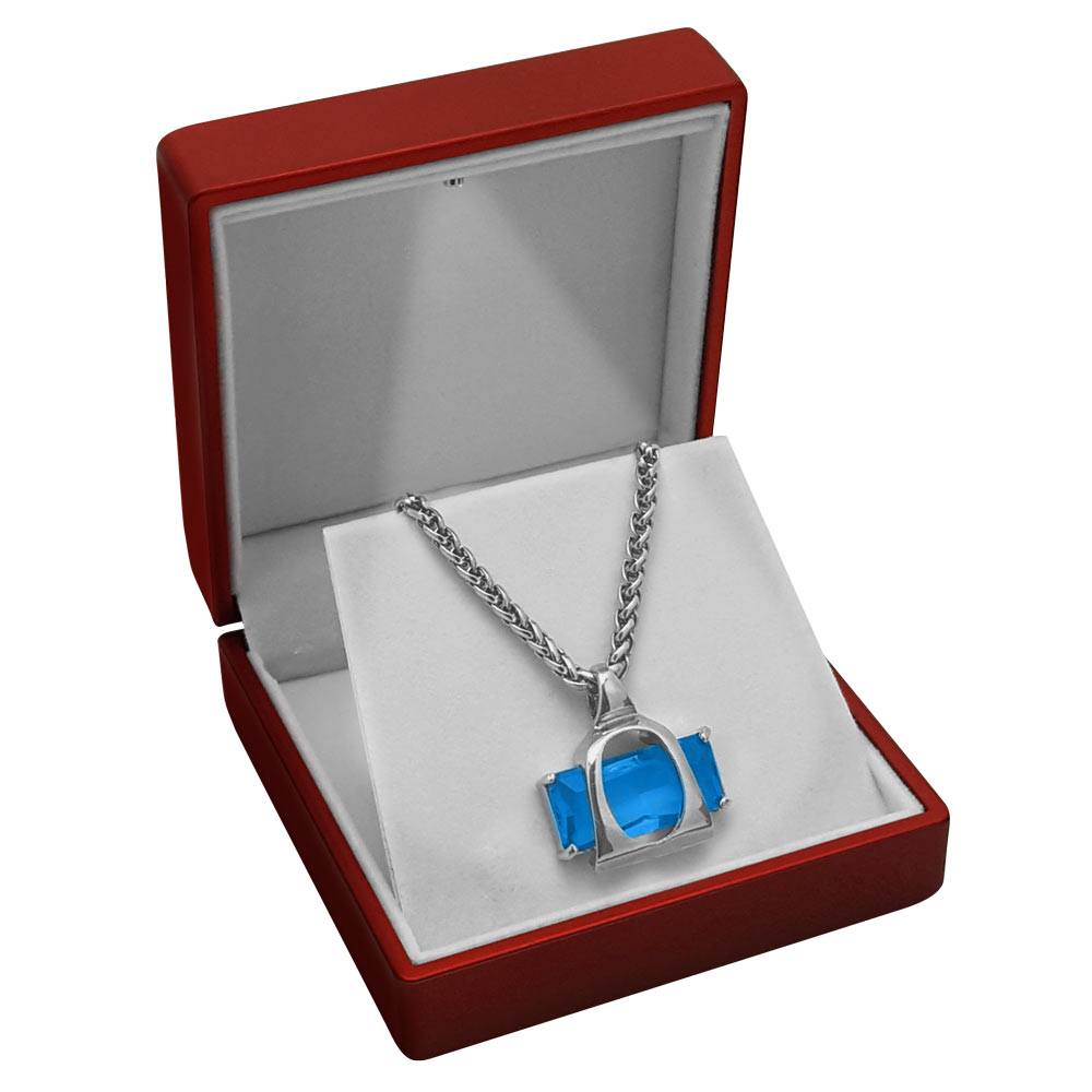 Red Soft Touch Lighted earring and pendant Box