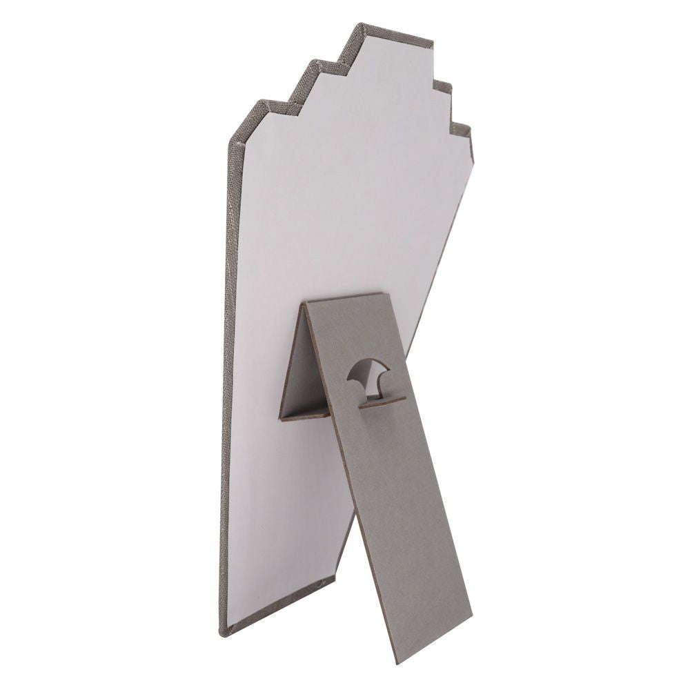 Grey Linen Jewelry Necklace / Chain Display Easel