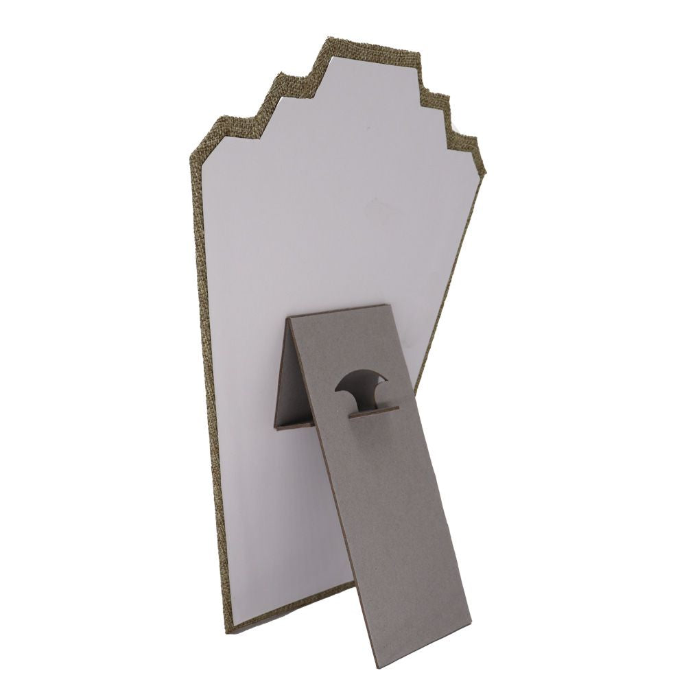 Brown Burlap Jewelry Necklace / Chain Display Easel, 12-1/2" Tall