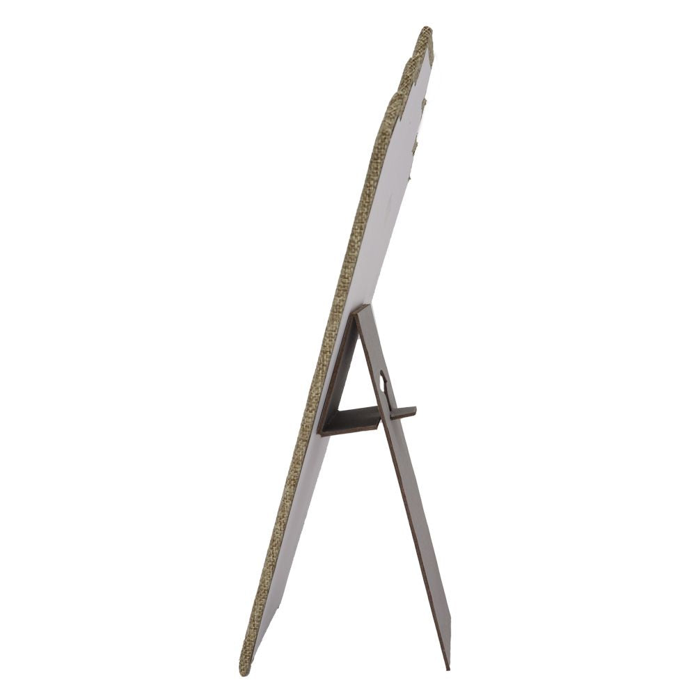 Brown Burlap Jewelry Necklace / Chain Display Easel, 12-1/2" Tall