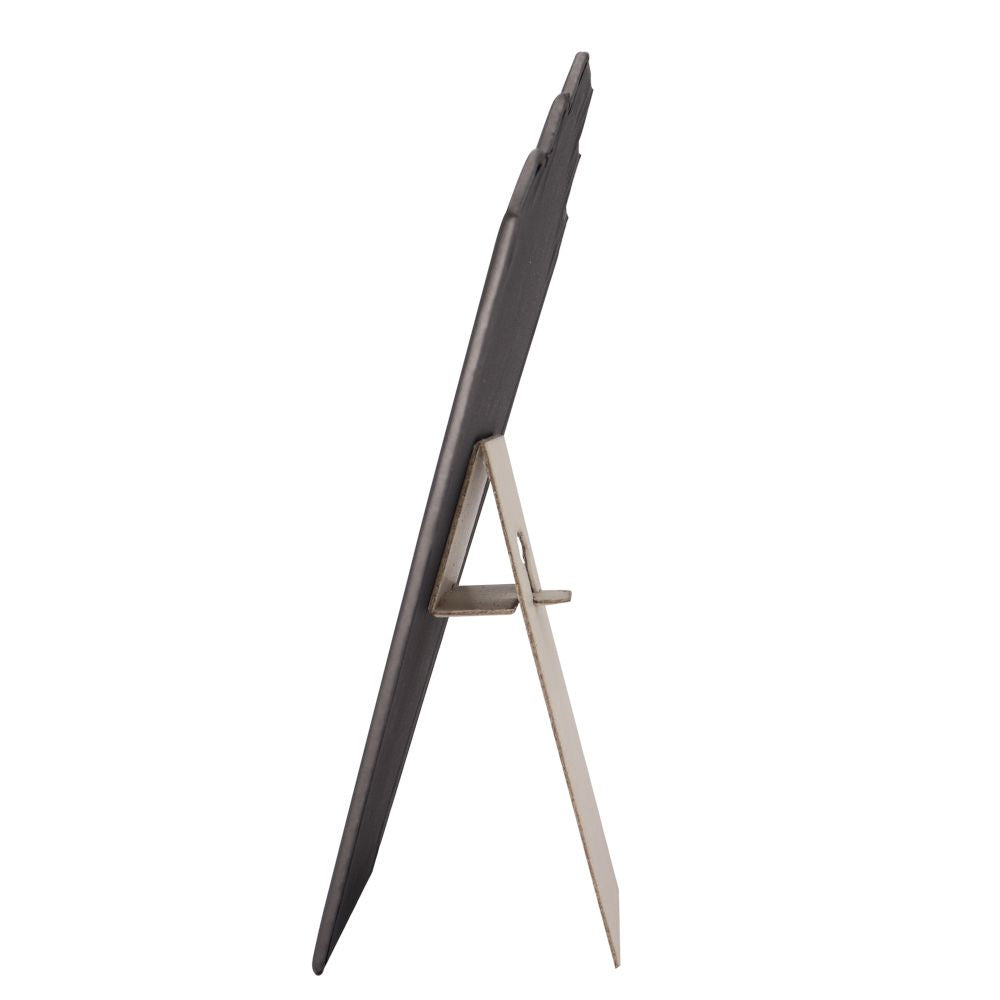 Steel Grey Leatherette Tiered Jewelry Necklace Display Easel