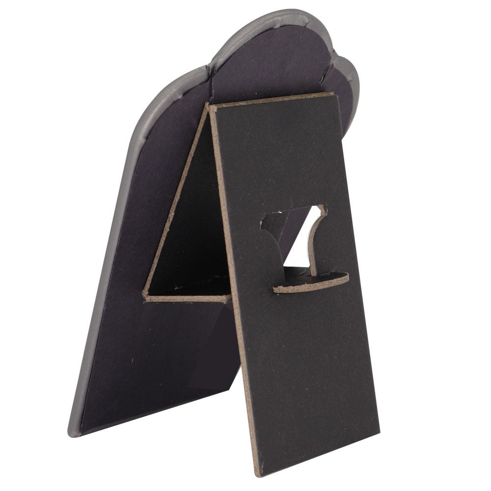 Steel Grey Leatherette Jewelry Necklace Easel, 5-1/4" Tall