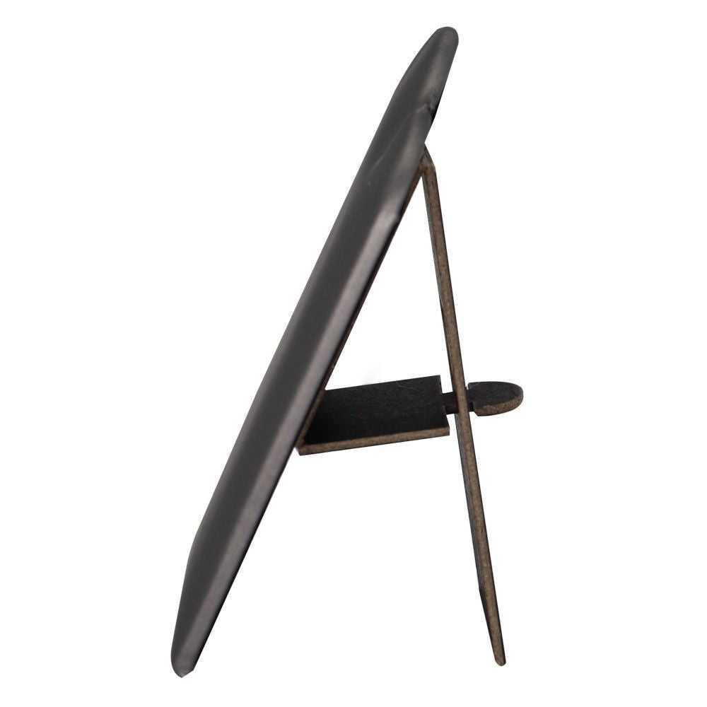 Steel Grey Leatherette Jewelry Necklace Easel, 5-1/4" Tall