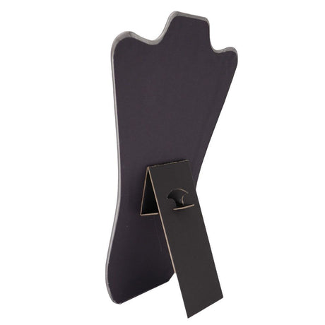 Steel Grey Leatherette Jewelry Necklace Display Easel, 14" Tall