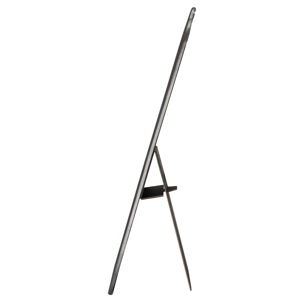 Steel Grey Leatherette Jewelry Necklace Display Easel, 14" Tall