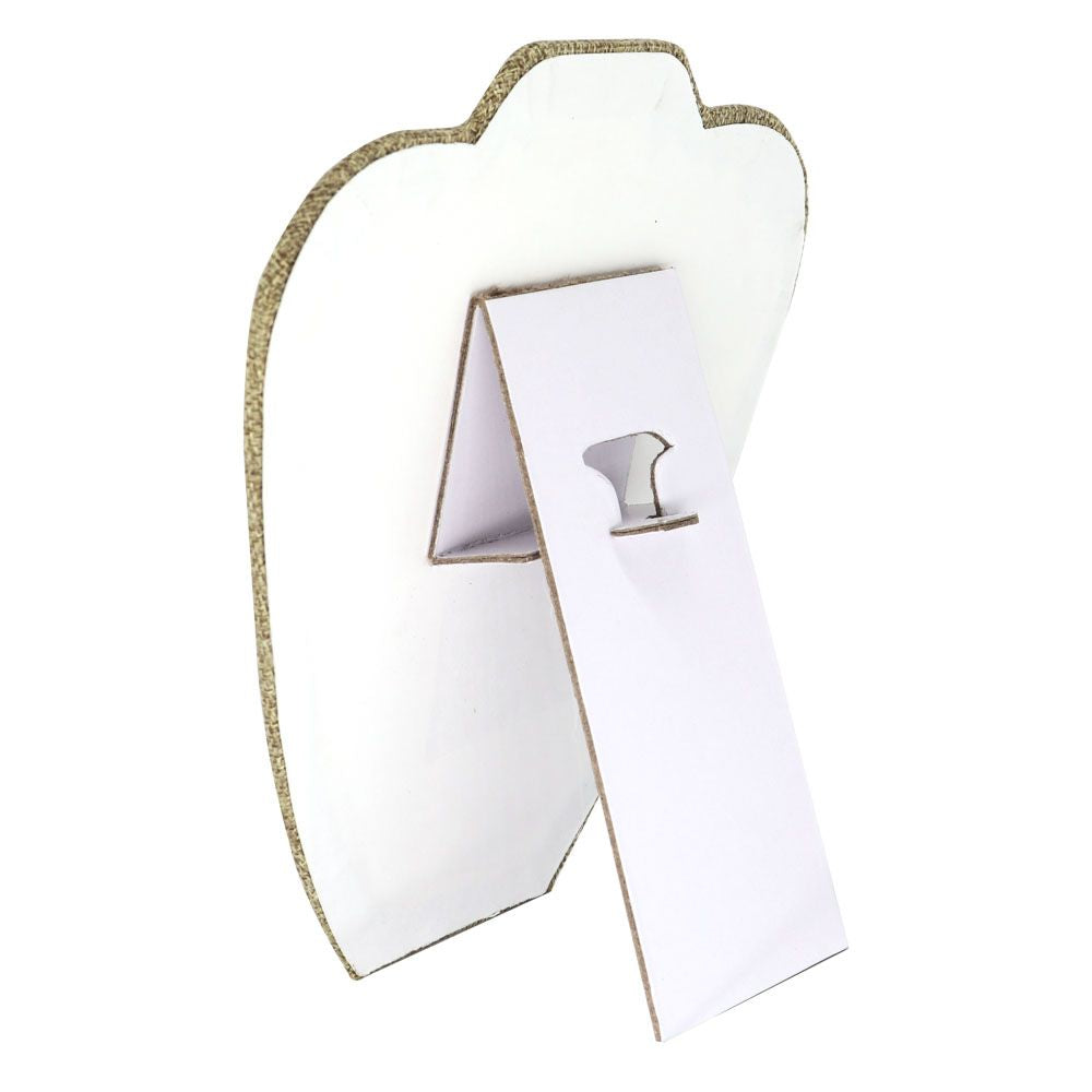 Brown Burlap Jewelry Necklace / Chain Display Easel, 8-5/8" Tall