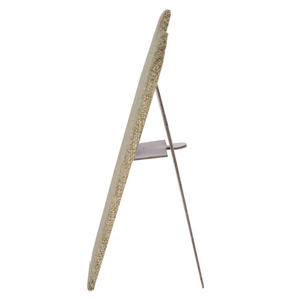 Brown Burlap Jewelry Necklace / Chain Display Easel, 8-5/8" Tall