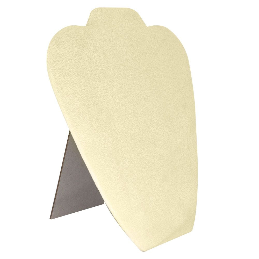 Beige Faux Suede Jewelry Necklace Display Easel, 8-5/8" Tall