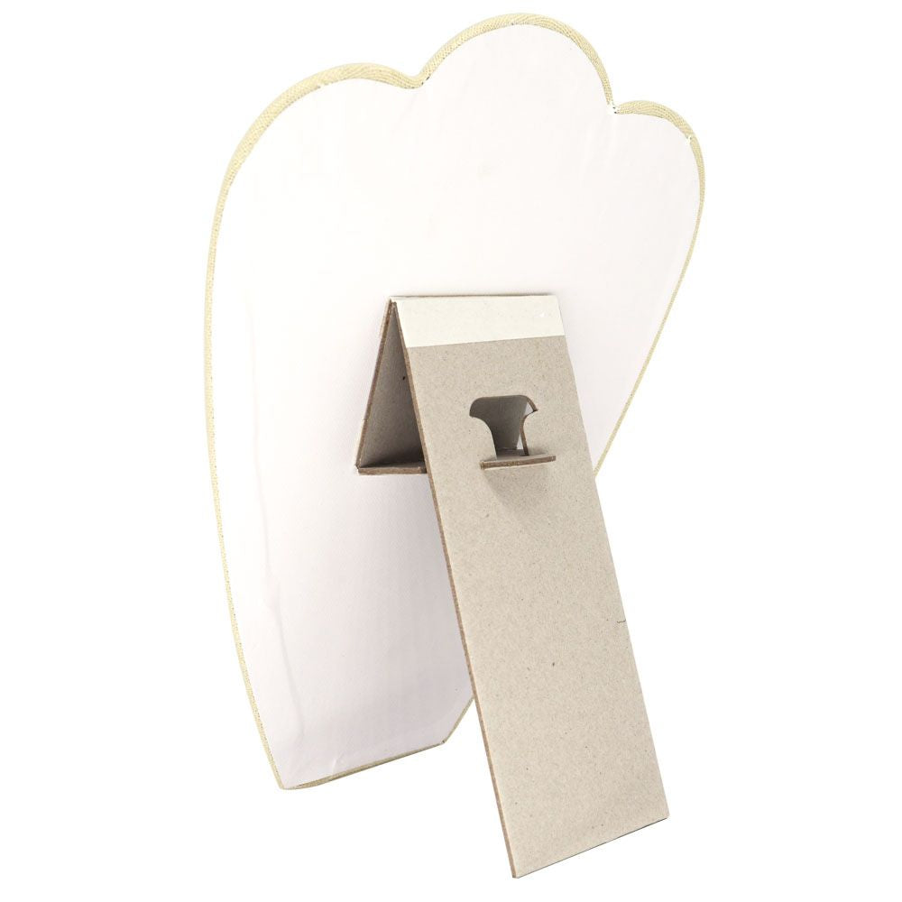 Beige Linen Jewelry Necklace Easel, 10-7/8" Tall