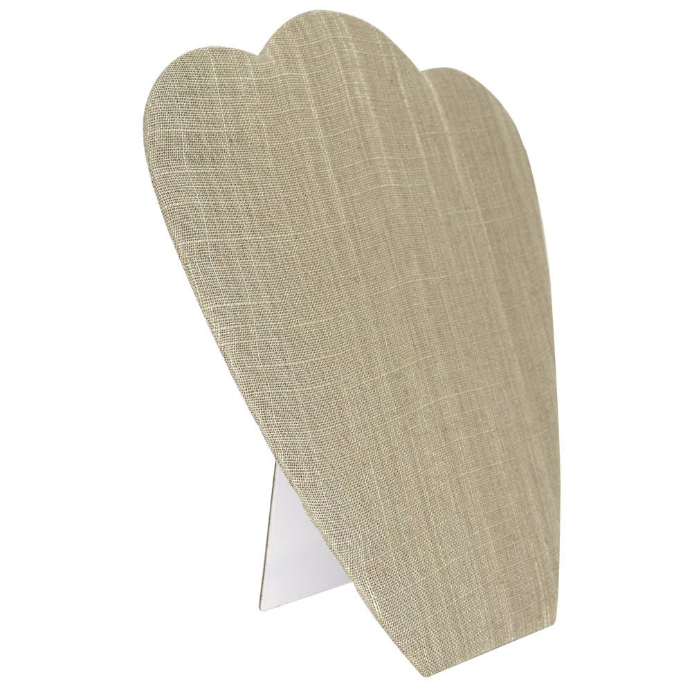 Grey Linen Jewelry Necklace / Chain Display Easel