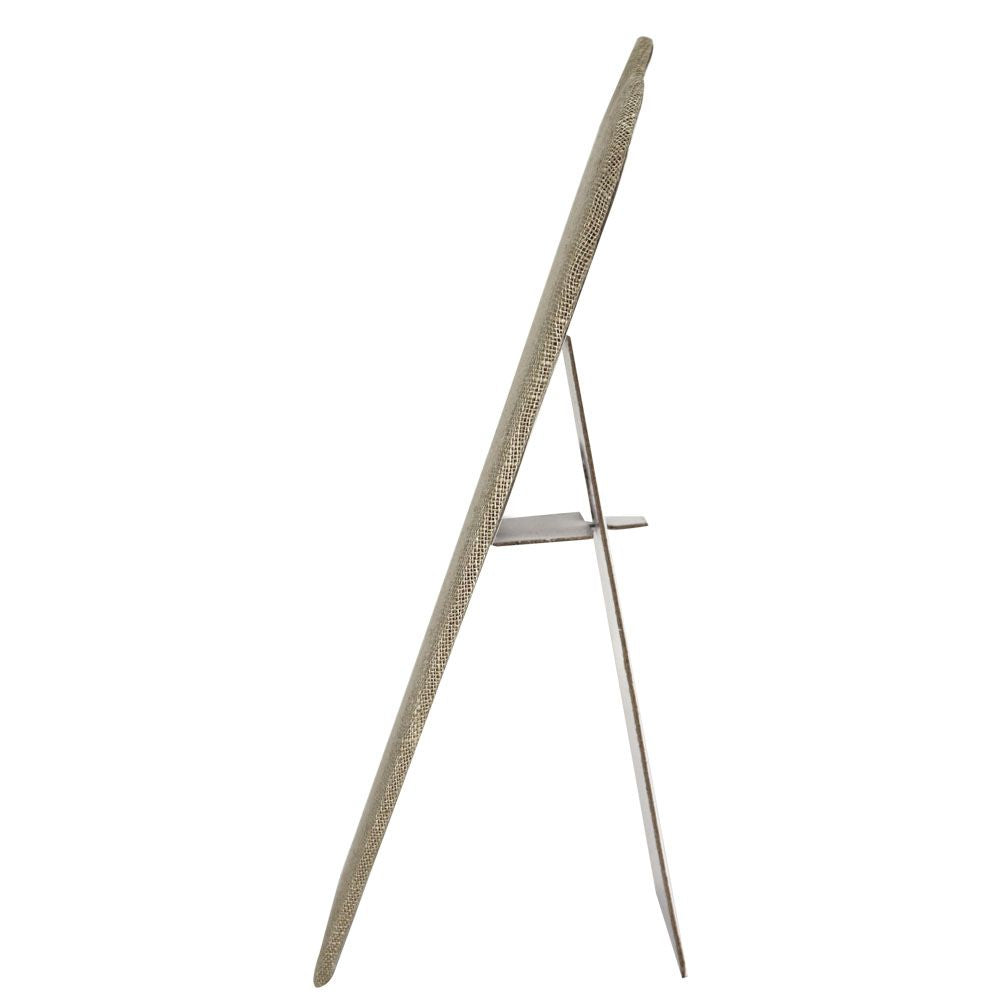 Grey Linen Jewelry Necklace / Chain Display Easel