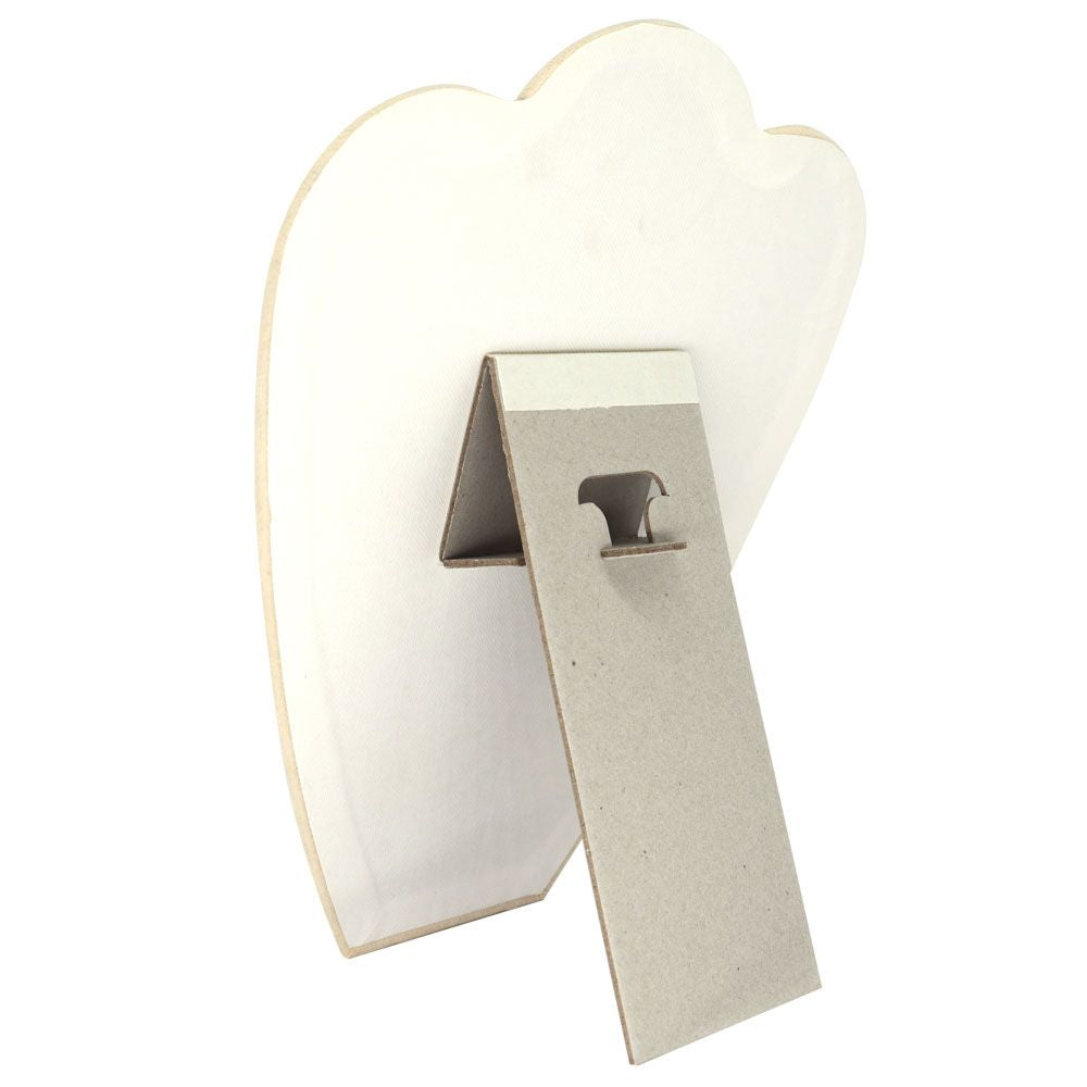 Beige Necklace Easel Stand Faux Suede