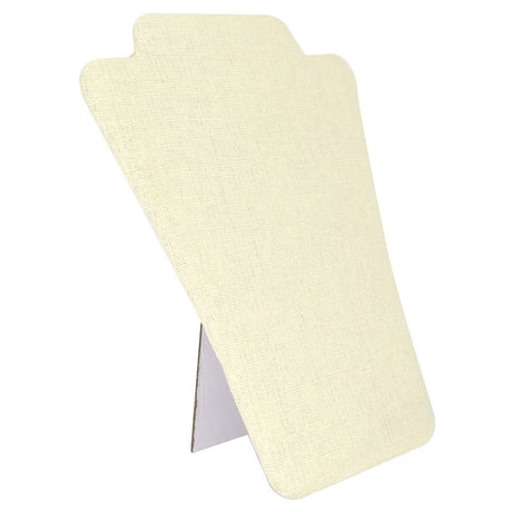 Beige Linen Jewelry Necklace Easel, 8" Tall