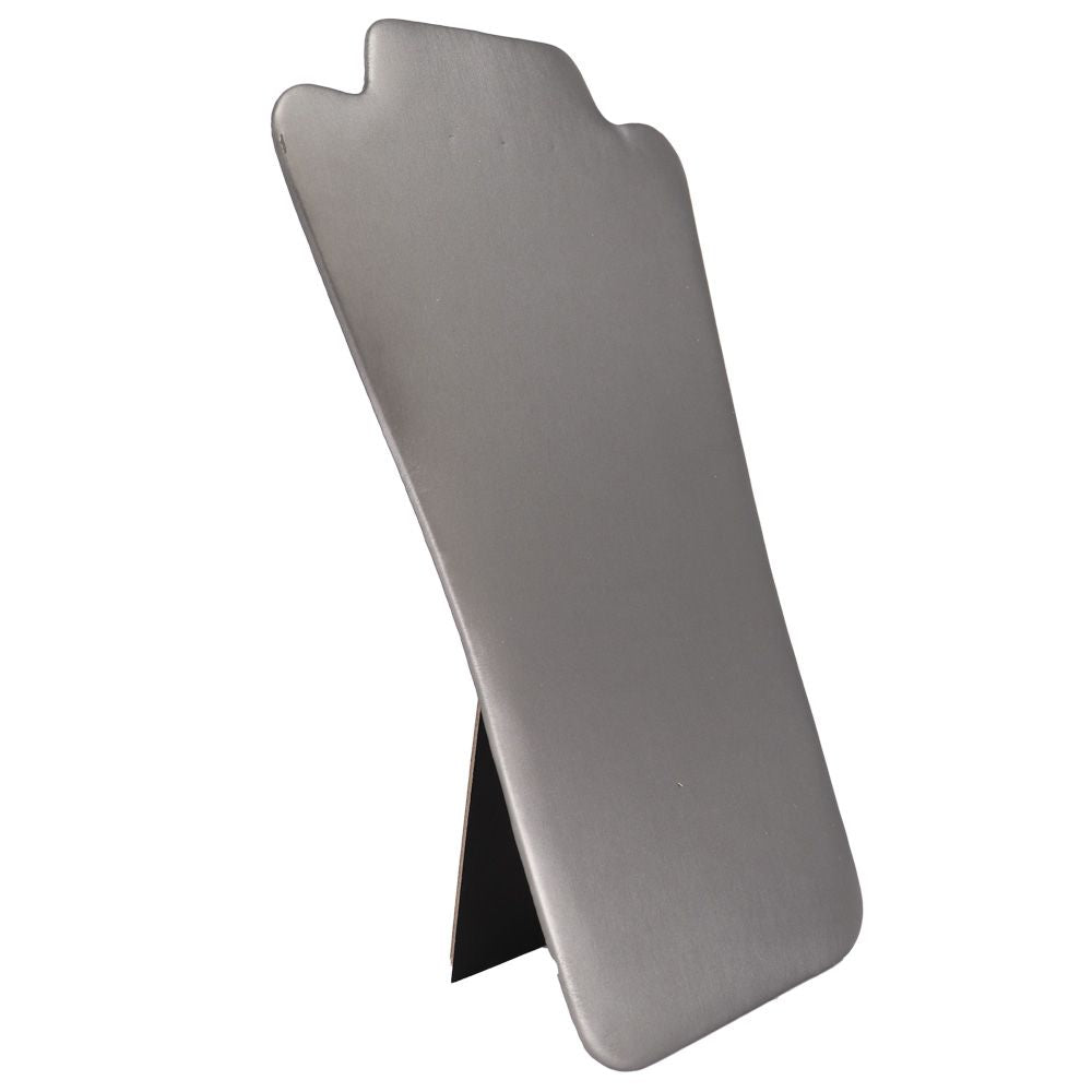 Steel Grey Leatherette Jewelry Necklace Easel, 13-1/4" Tall