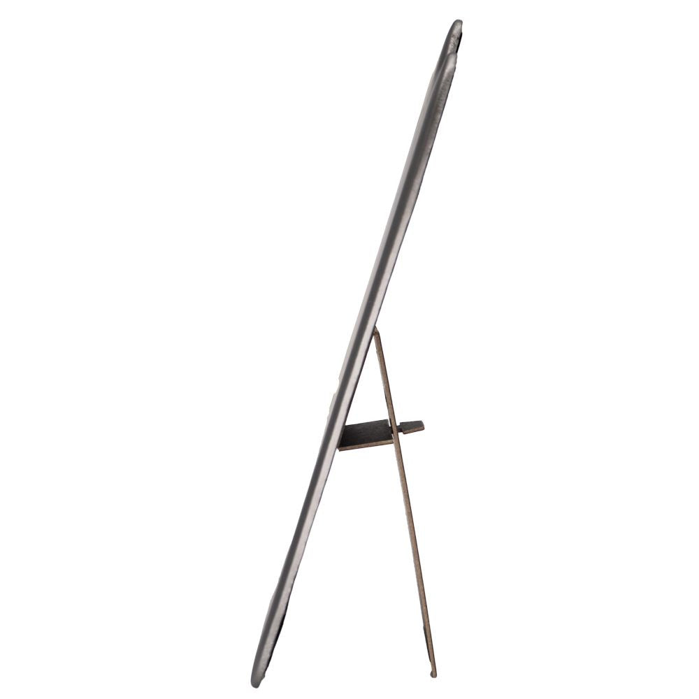 Steel Grey Leatherette Jewelry Necklace Easel, 13-1/4" Tall