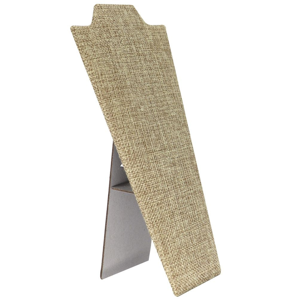 Brown Burlap Jewelry Necklace Easel, 8-7/8" Tall