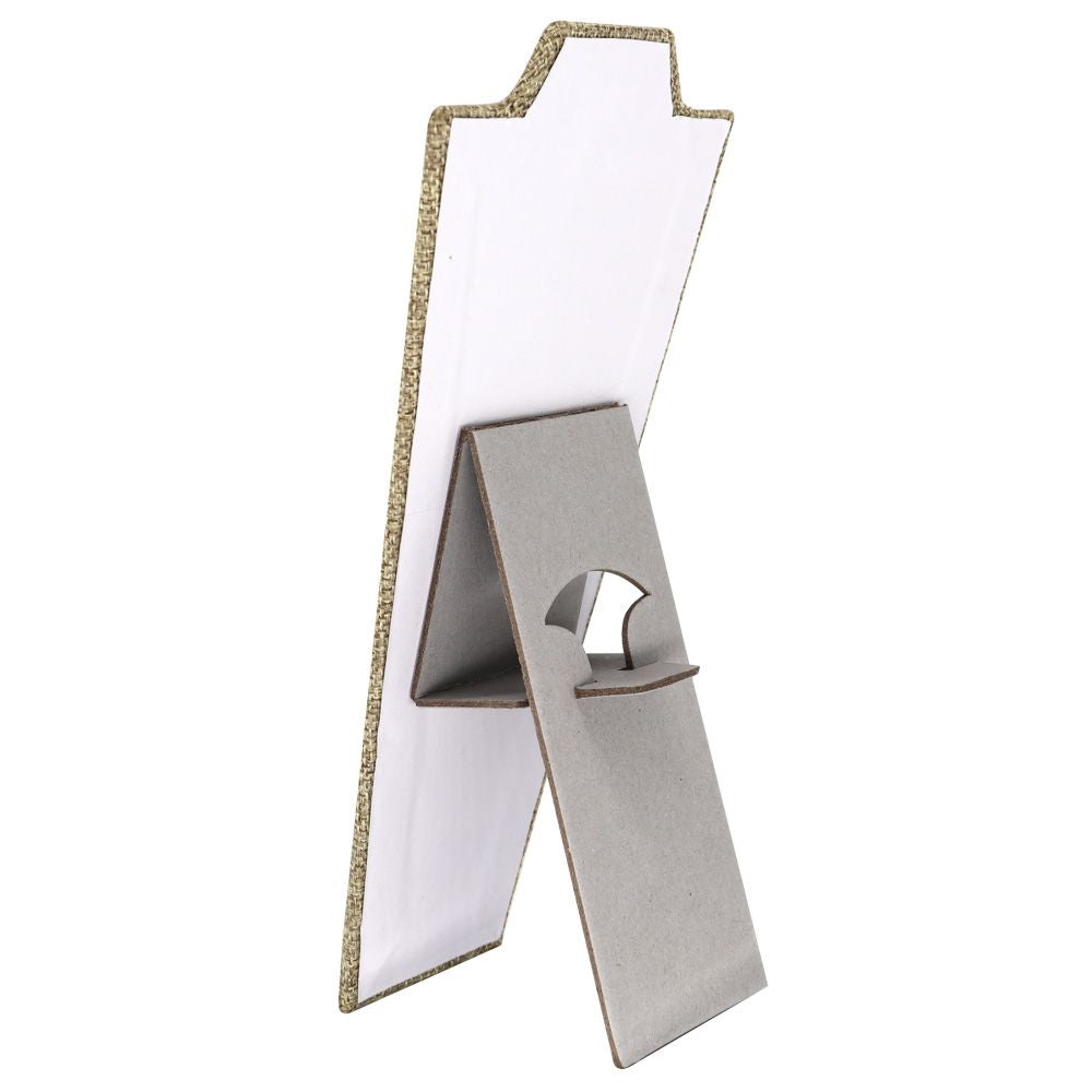 Brown Burlap Jewelry Necklace Easel, 8-7/8" Tall