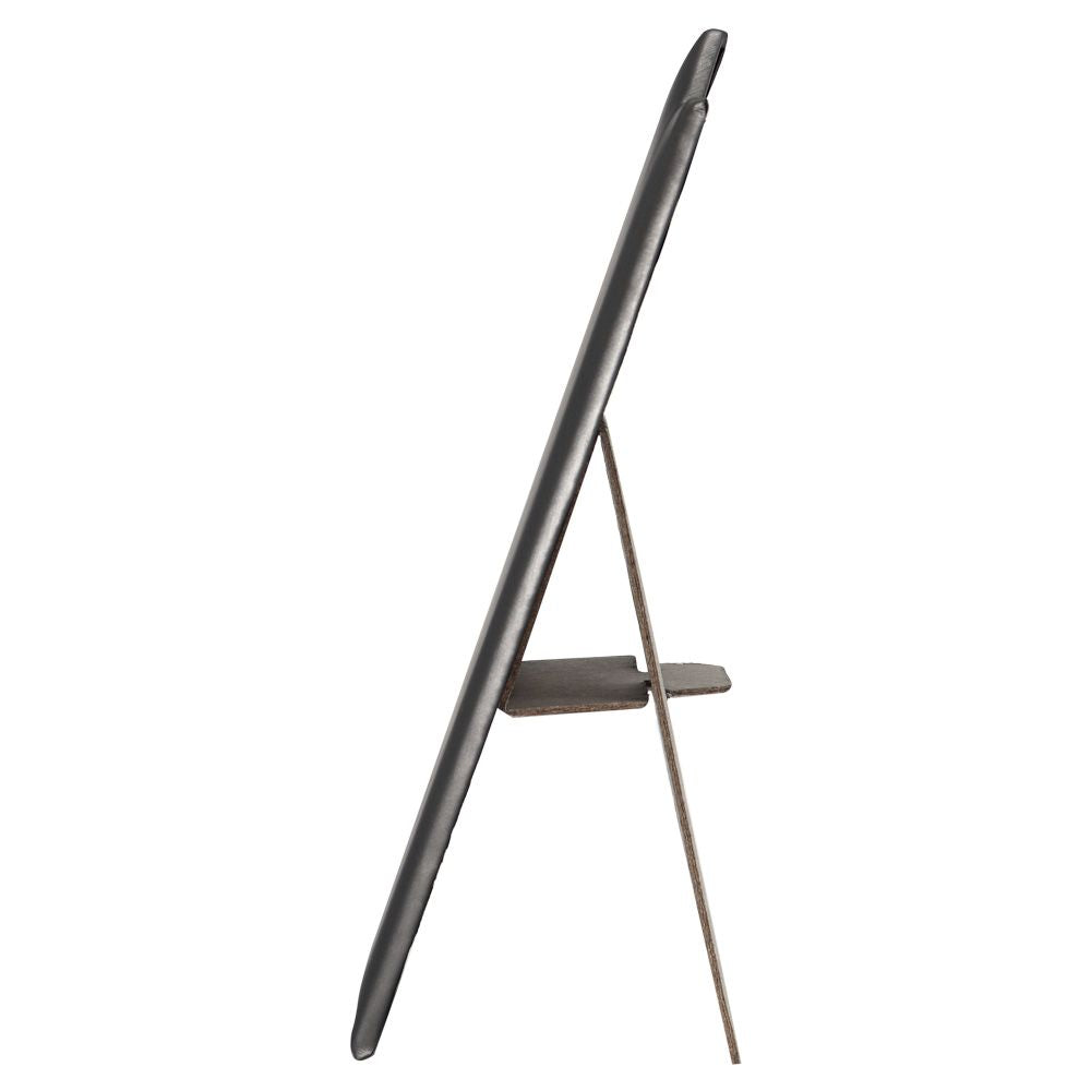 Steel Grey Leatherette Jewelry Necklace Display Easel, 8-7/8" Tall