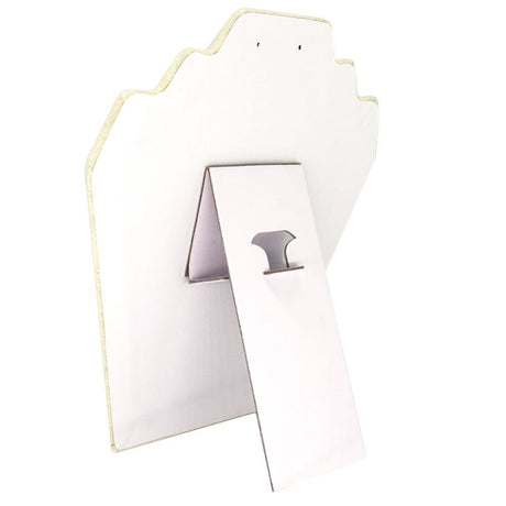 Beige Linen Jewelry Necklace and Earring Combination Easel