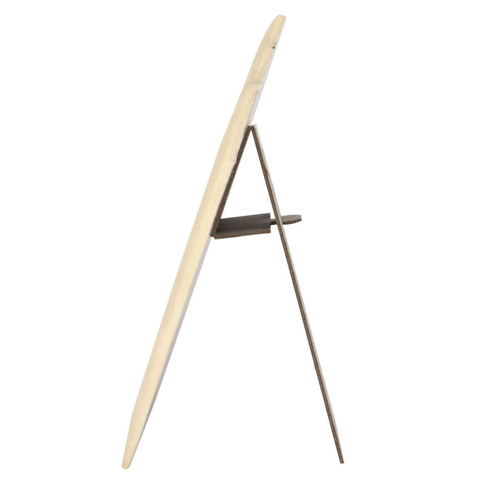 Beige Faux Suede Jewelry Necklace and Earring Display Easel