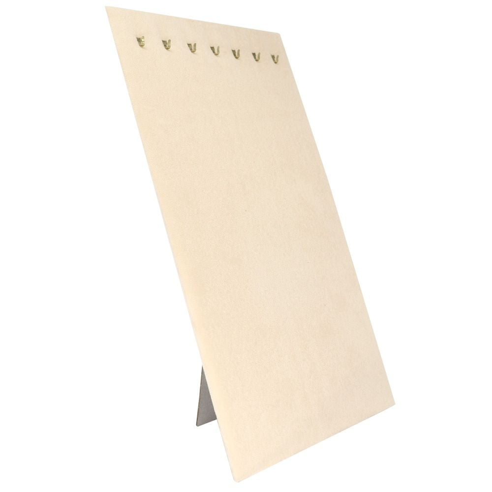 Beige Faux Suede Jewelry Necklace or Chain Display Board