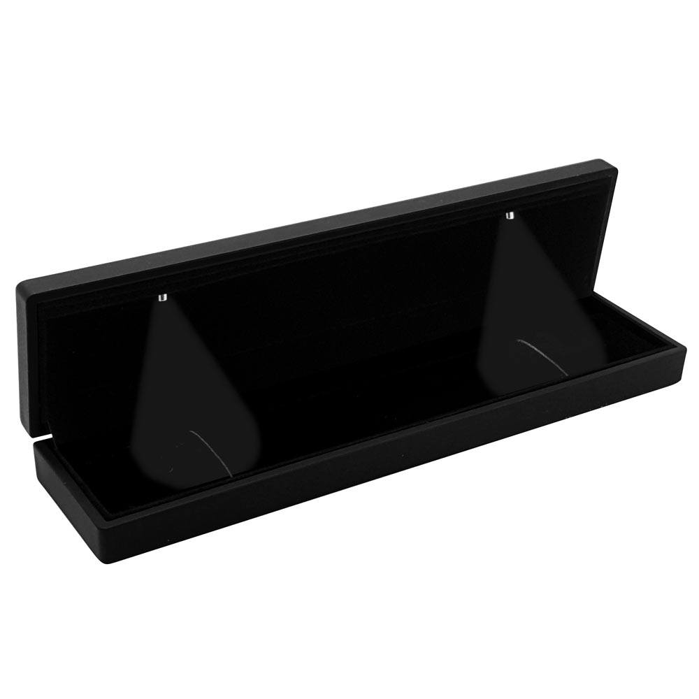 Black Soft Touch Lighted Bracelet Box