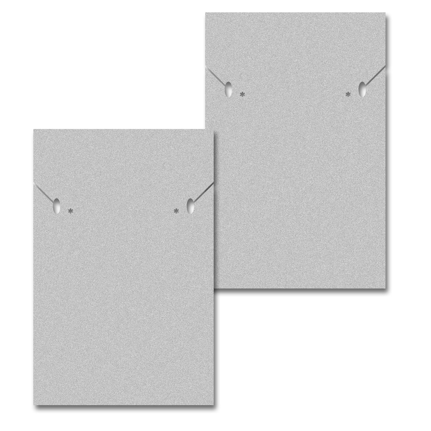 Matte Grey Custom Necklace and Earring Card 2" x 3"