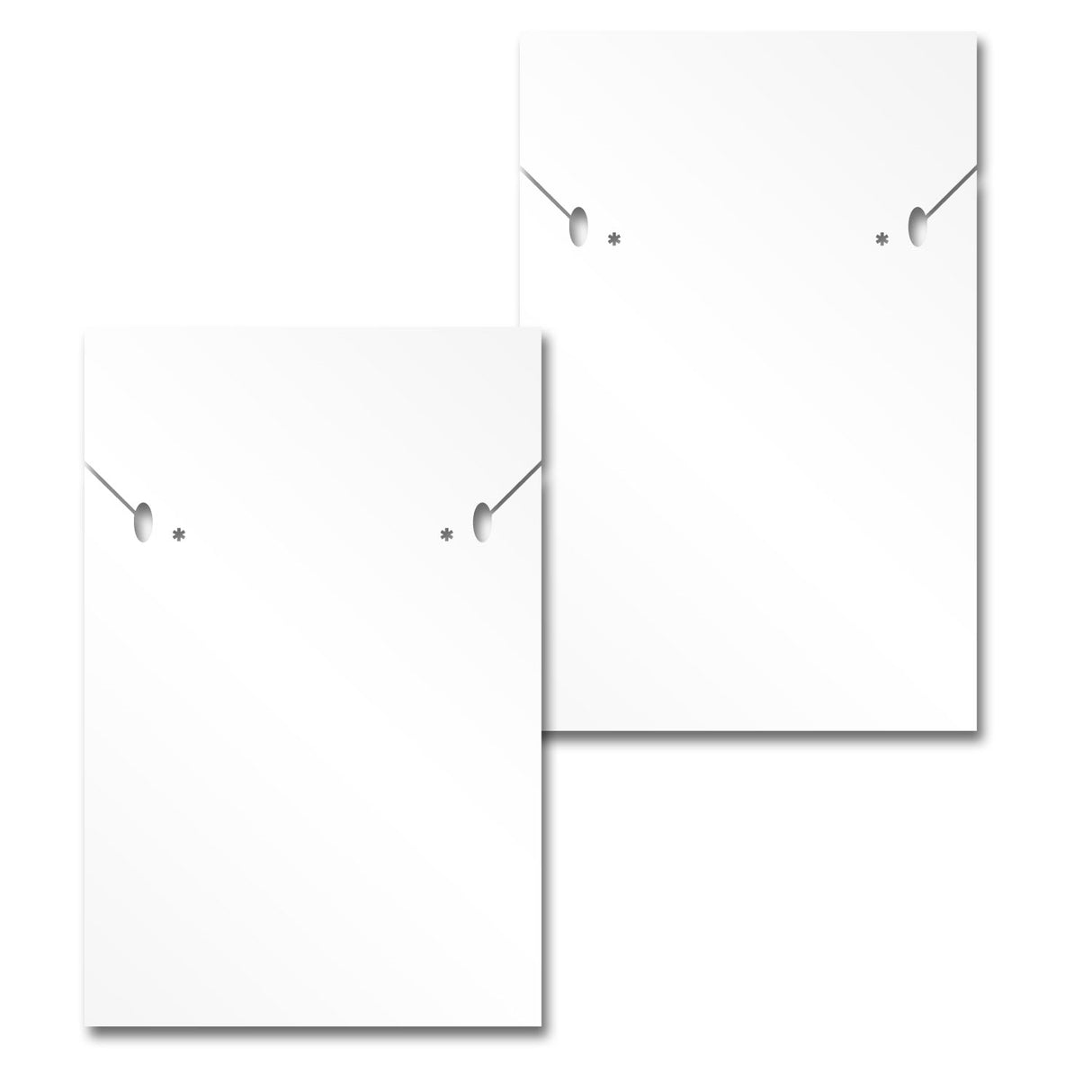 Matte White Custom Necklace and Earring Card 2" x 3"