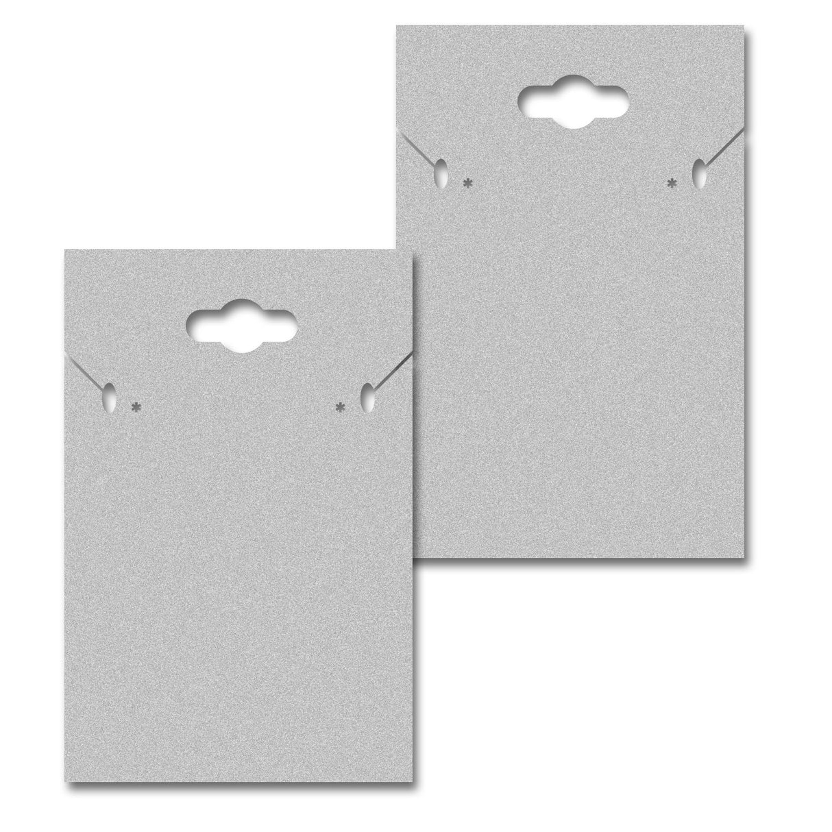 Hanging Matte Grey Custom Necklace and Earring Card 2" x 3"
