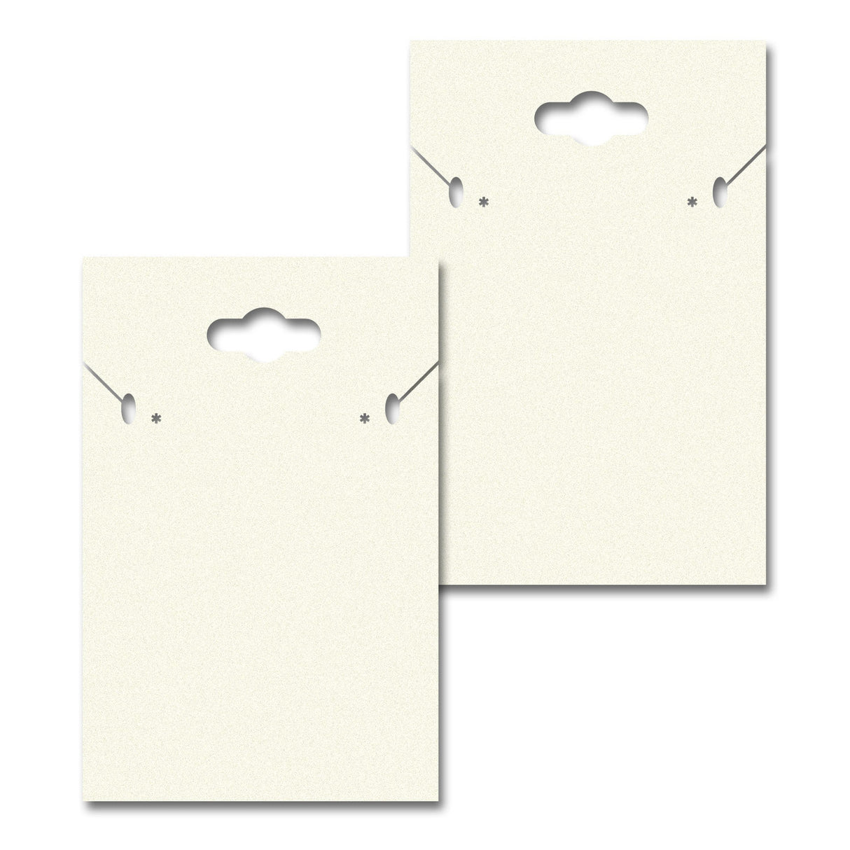 Hanging Ivory Custom Necklace and Earring Card 2" x 3"