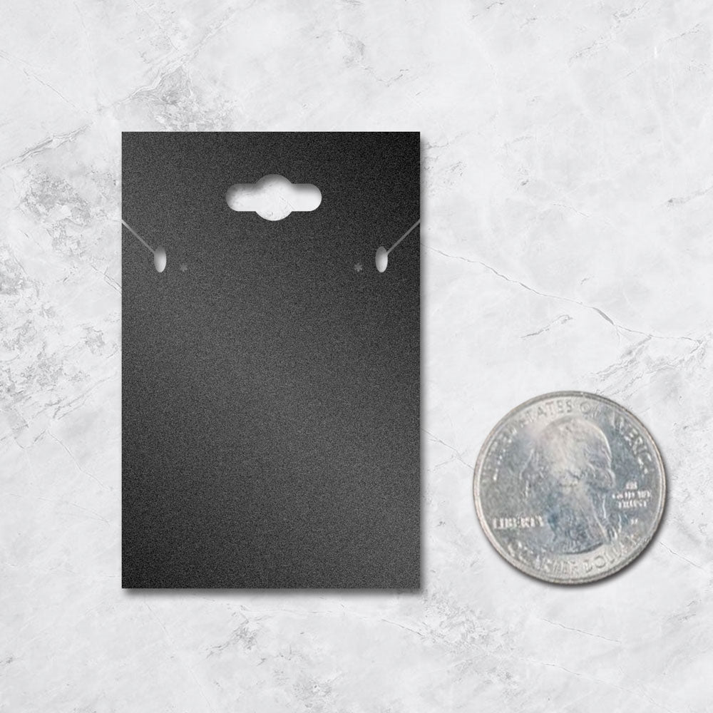 Shimmer Black Custom with a Keyhole Necklace and Earring Card 2" x 3"