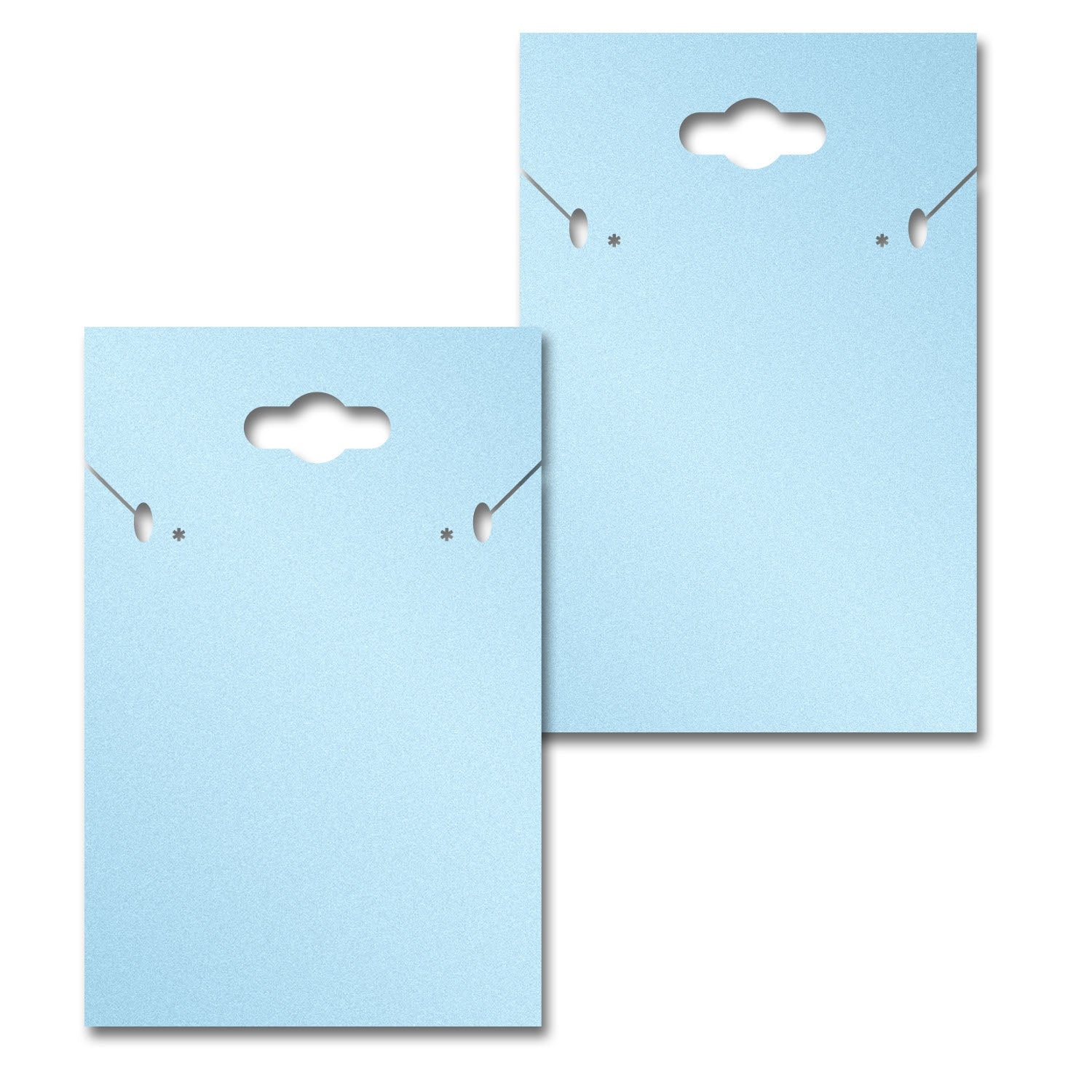 Shimmer Blue with a Keyhole Custom Necklace and Earring Card 2" x 3"