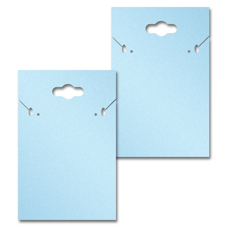 Shimmer Blue with a Keyhole Custom Necklace and Earring Card 2" x 3"