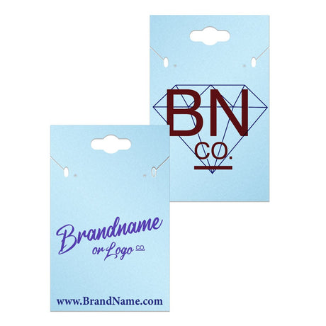 Shimmer Blue with a Keyhole Custom Necklace and Earring Card 2" x 3"