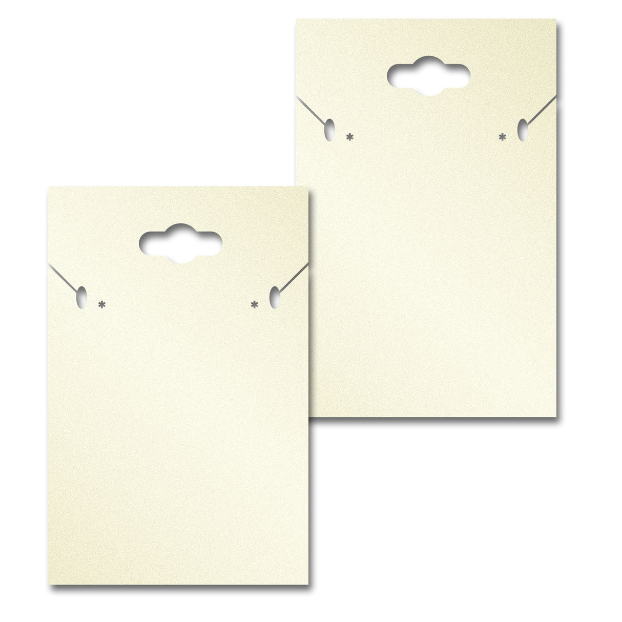 Shimmer White Gold with a Keyhole Custom Necklace and Earring Card 2" x 3"