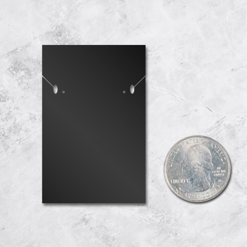 Black Custom Necklace and Earring Card 2" x 3"