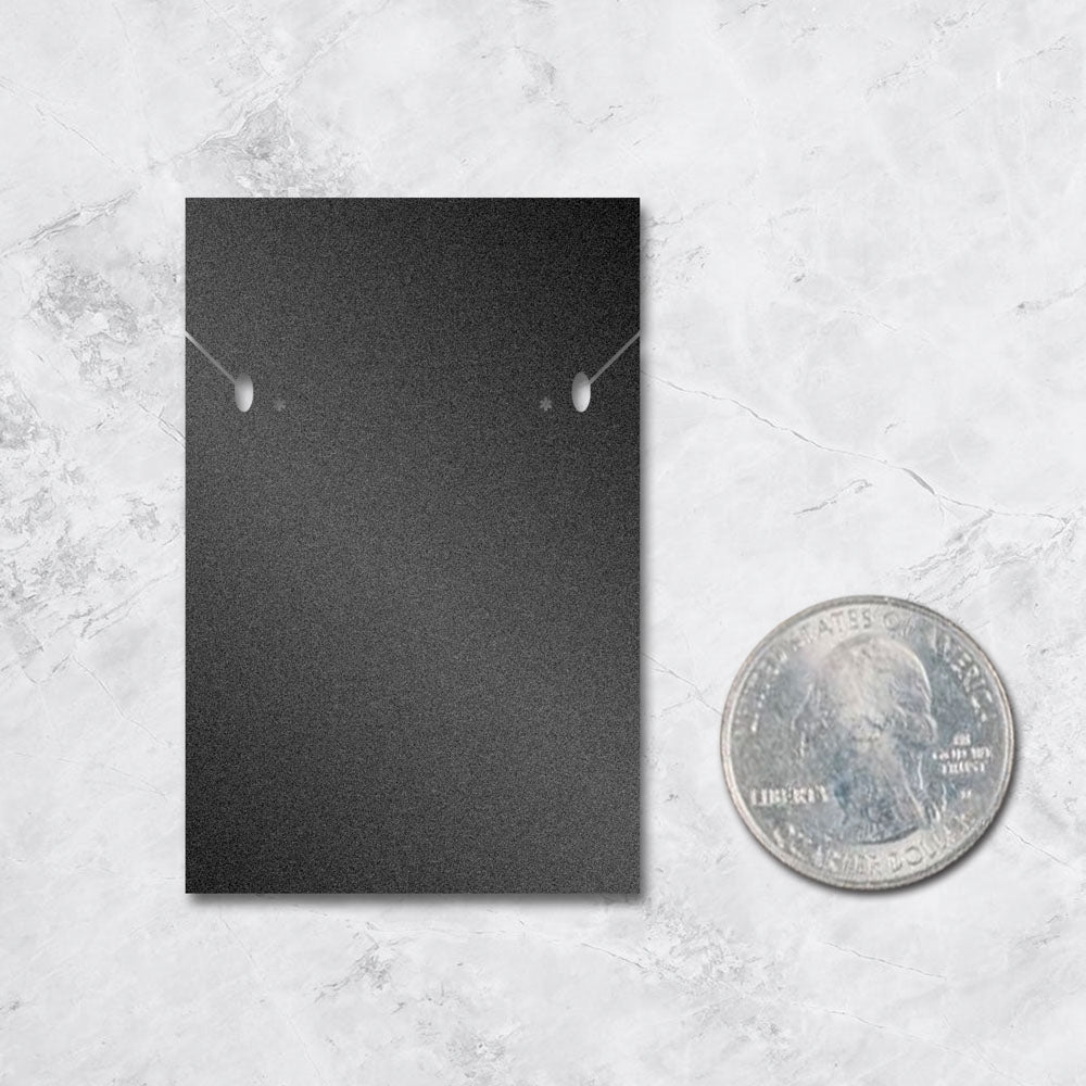 Shimmer Black Custom Necklace and Earring Card 2" x 3"