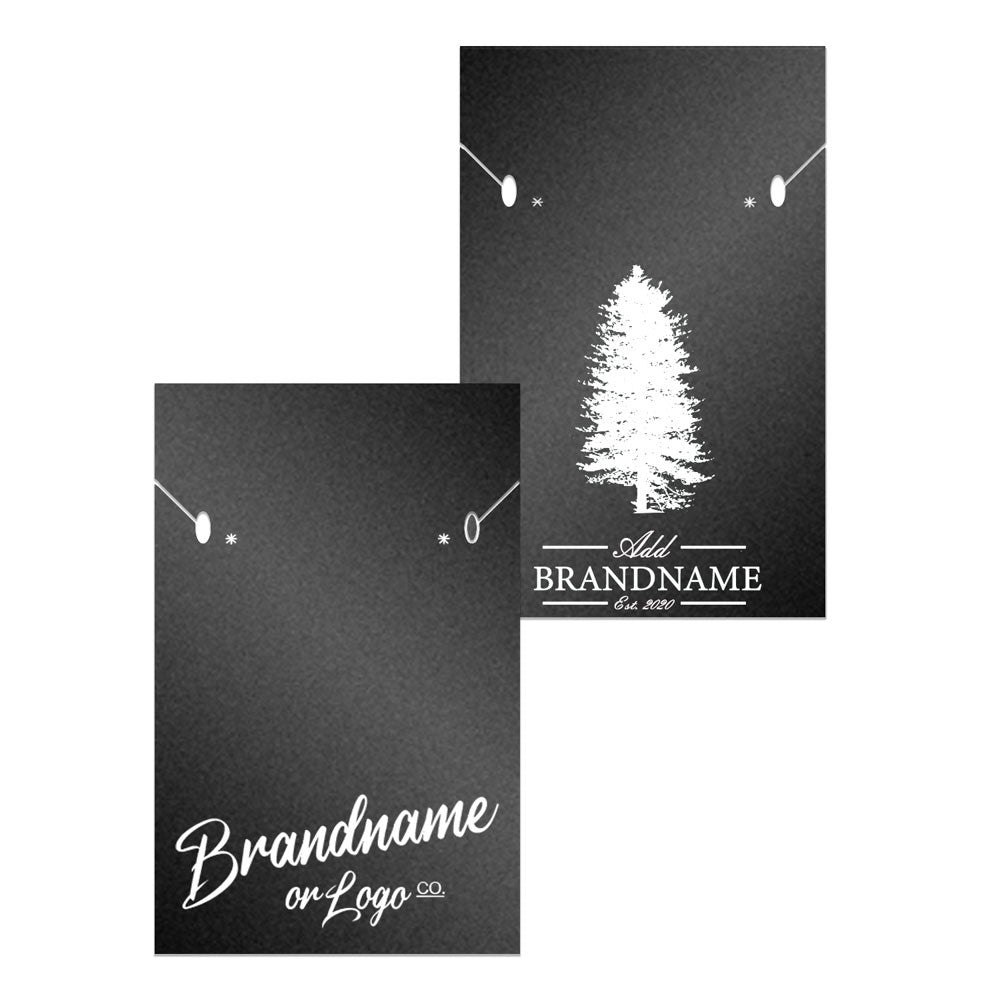 Shimmer Black Custom Necklace and Earring Card 2" x 3"