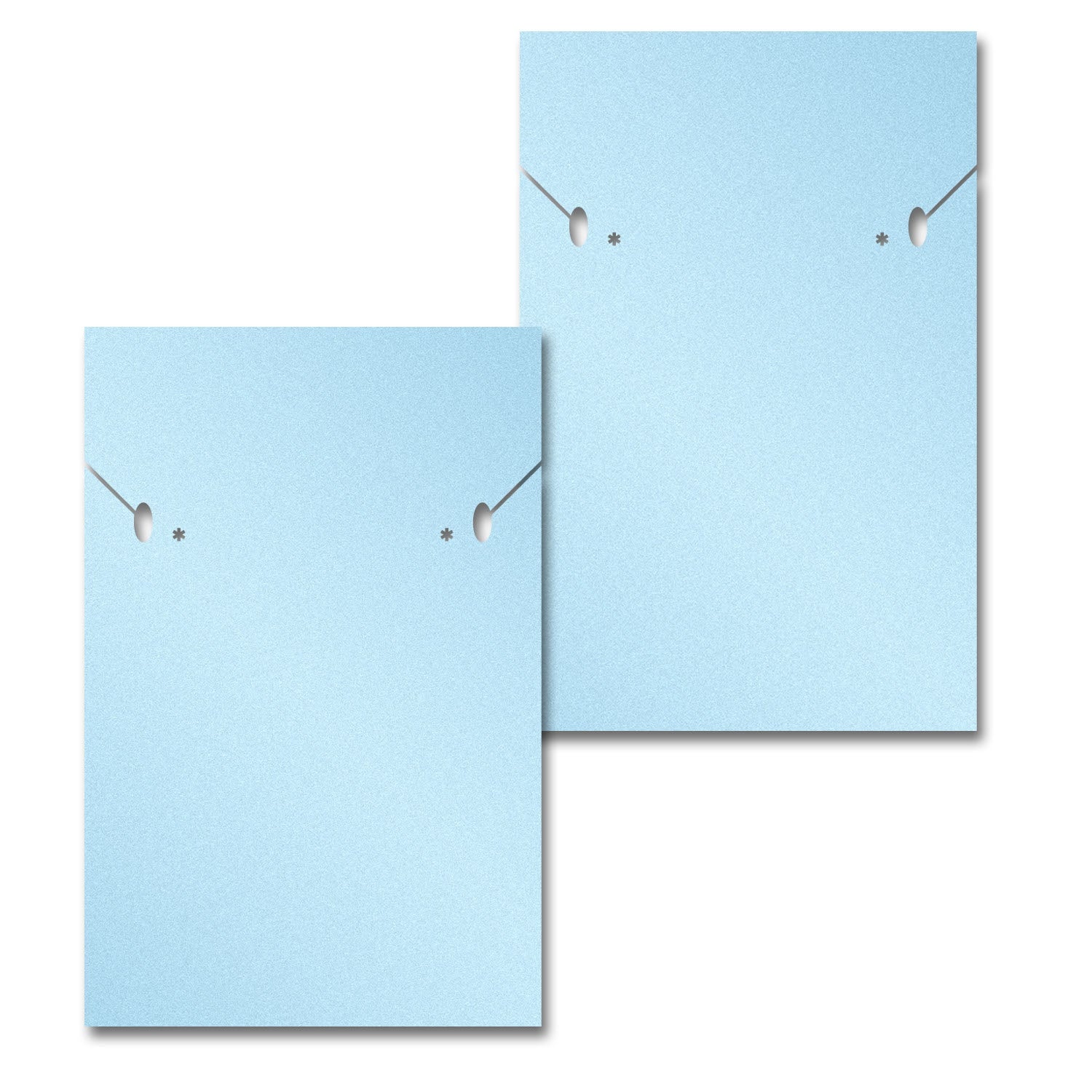 Shimmer Blue Custom Necklace and Earring Card 2" x 3"