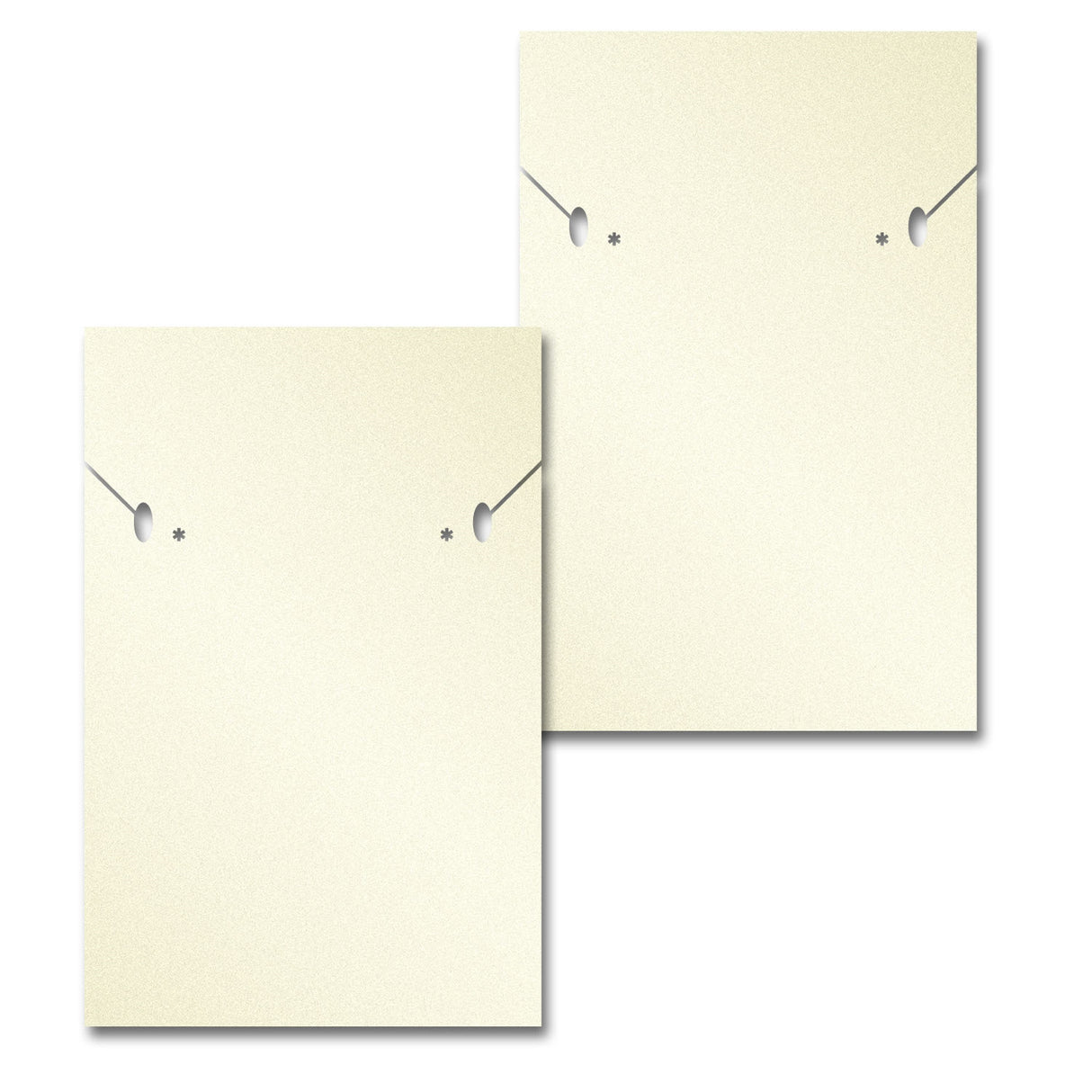 Shimmer White Gold Custom Necklace and Earring Card 2" x 3"