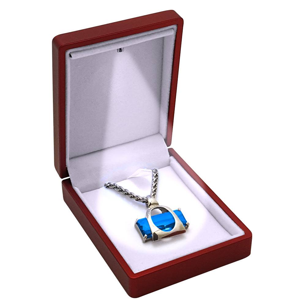 Red Soft Touch Lighted Pendant Box