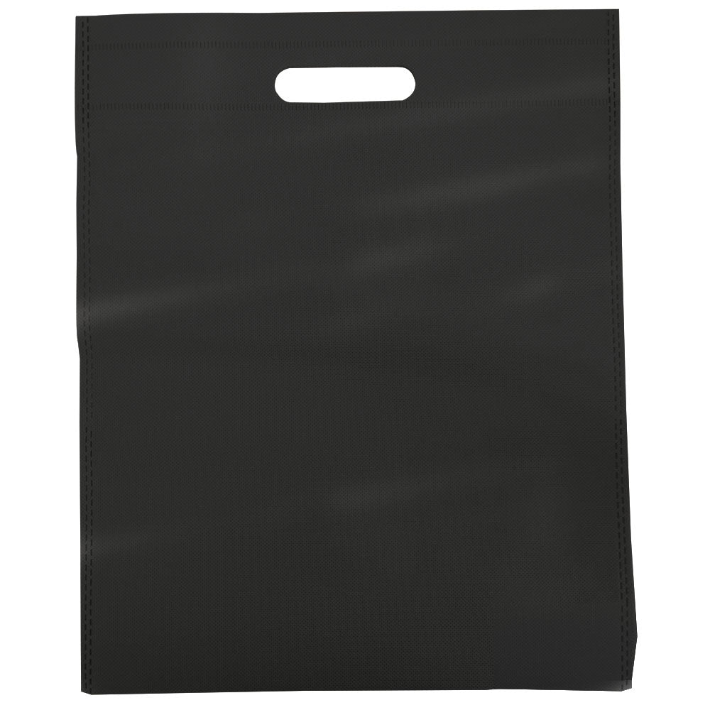 12" x 15" Black Reusable Handle Gift Grocery Shopping Bags