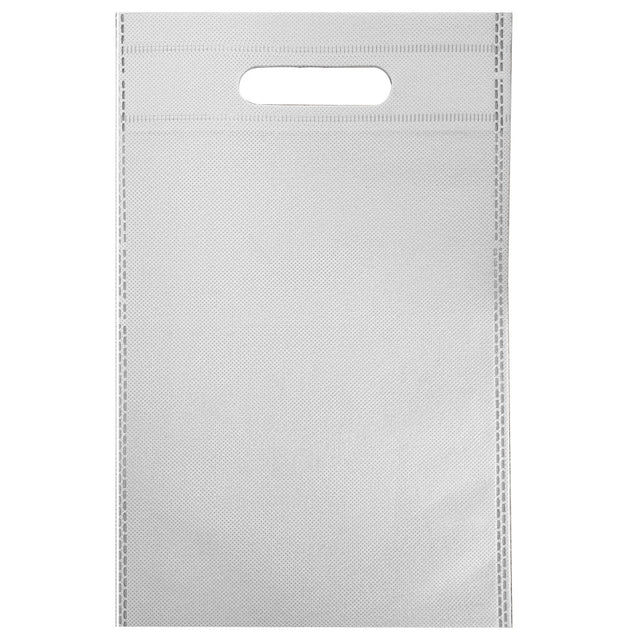 8-3/8" x 12" Reusable Grey Fabric Handle Gift Grocery Shopping Bags