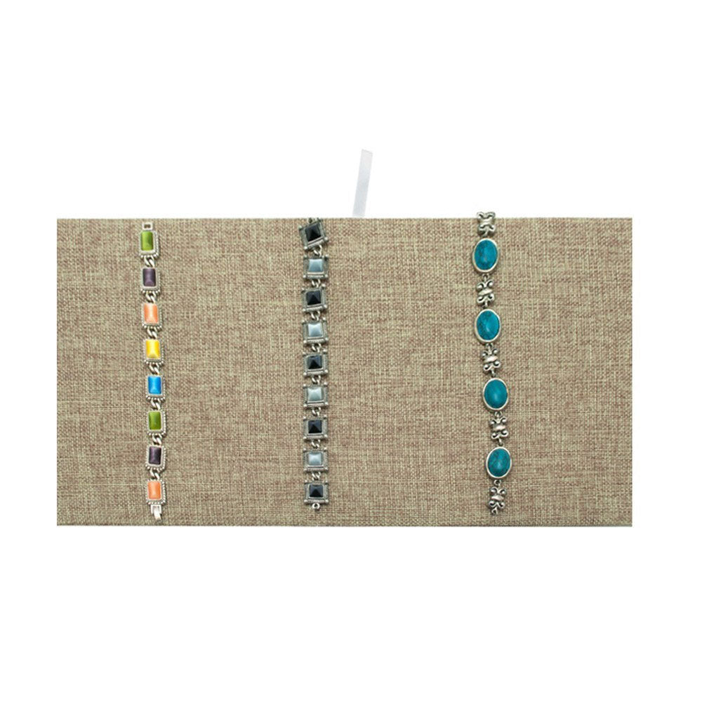 Brown Burlap Standard Size Padded Jewelry Tray Liner Insert