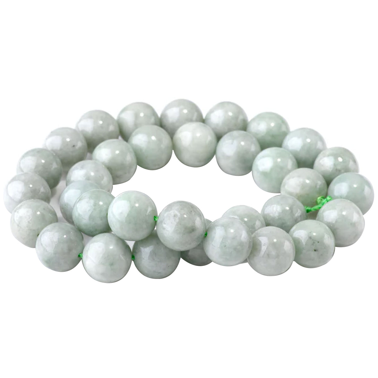 Jadeite Jade A Grade 12mm Round Beads – 15–16 Inch Strand