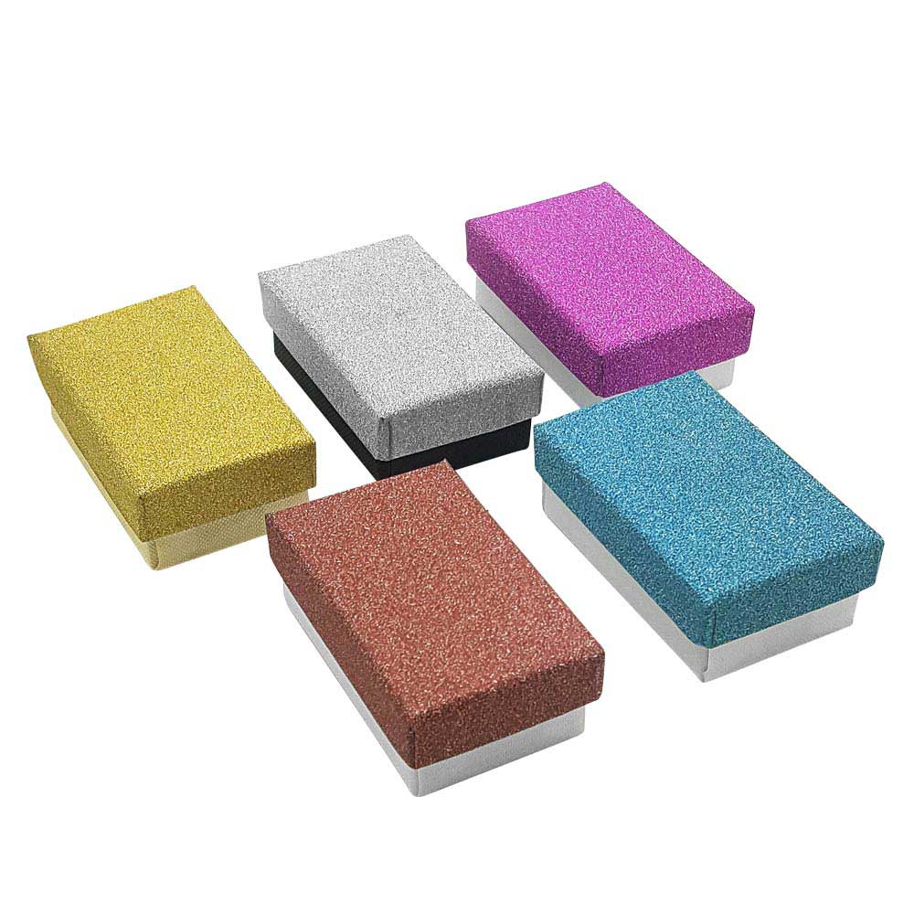 Multi-Color Cotton Filled Jewelry Gift Boxes 1.75" x 2.75" x 1"