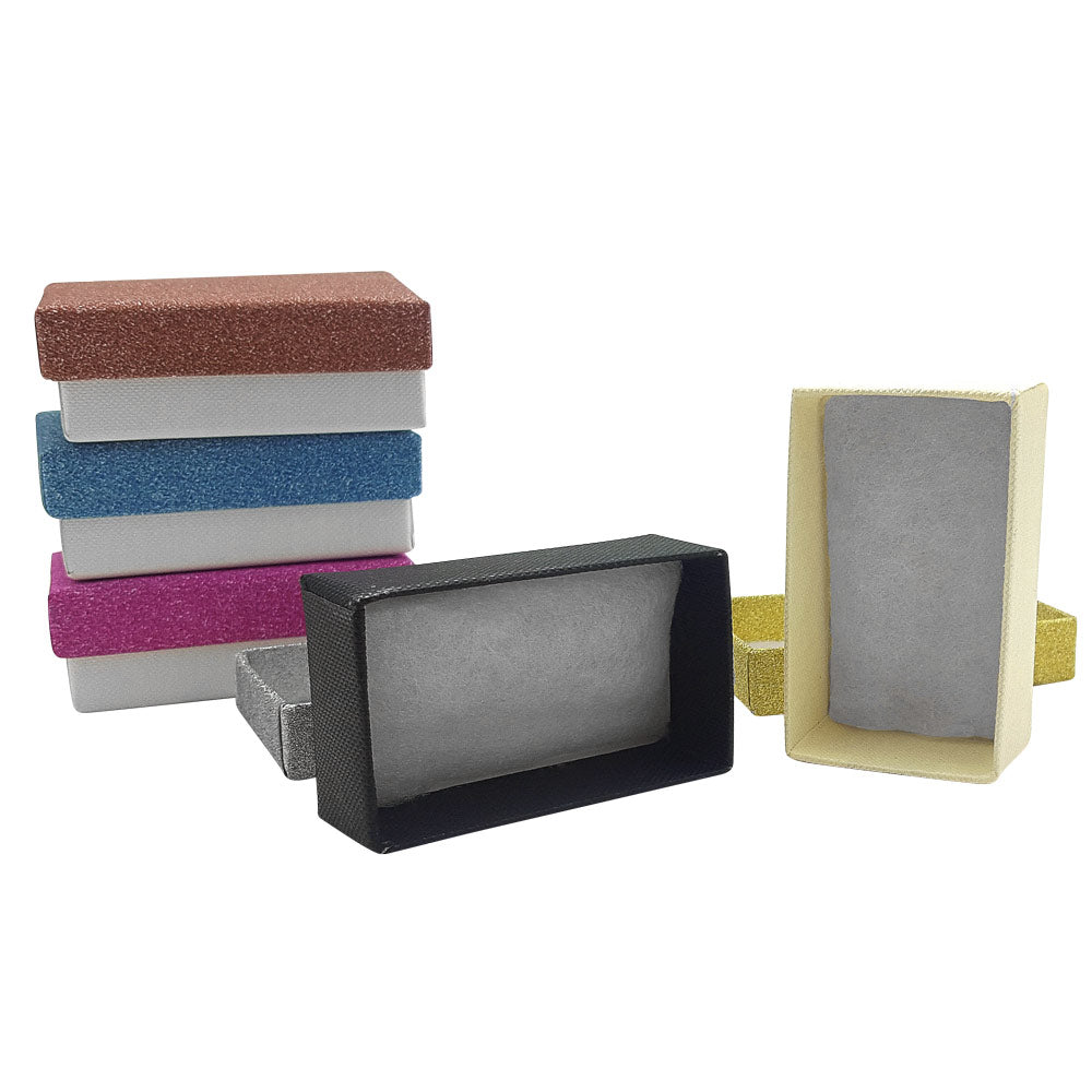 Multi-Color Cotton Filled Jewelry Gift Boxes 2.35" x 3.15" x 1.15".